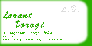 lorant dorogi business card